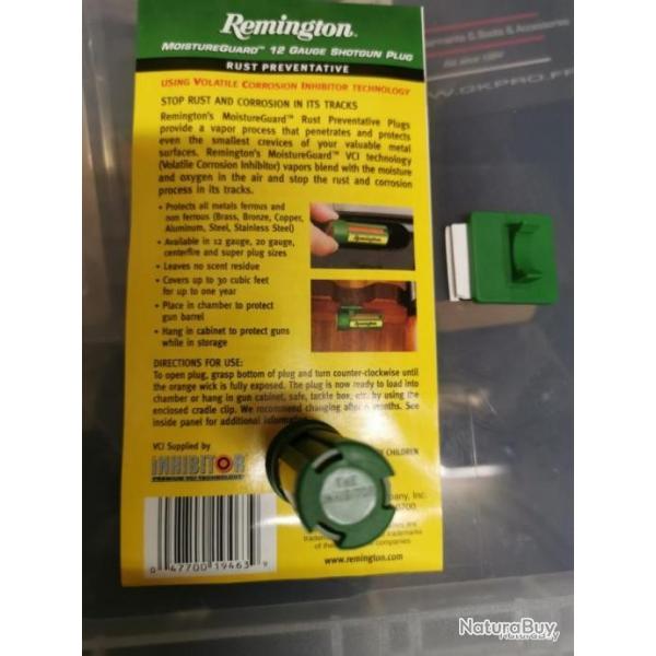 2 DOUILLES Remington ANTI CORROSION pour ENTRETIEN de  CANON ET d'ARME (A013)