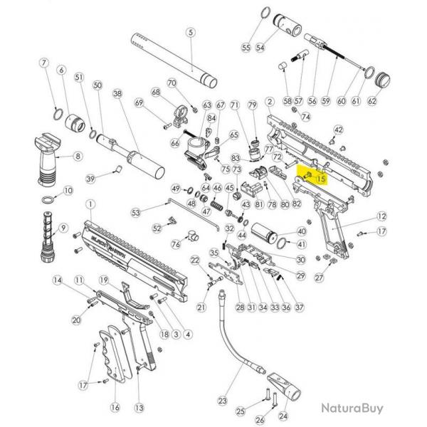 SW1 Frame retention Nut Stem - 15
