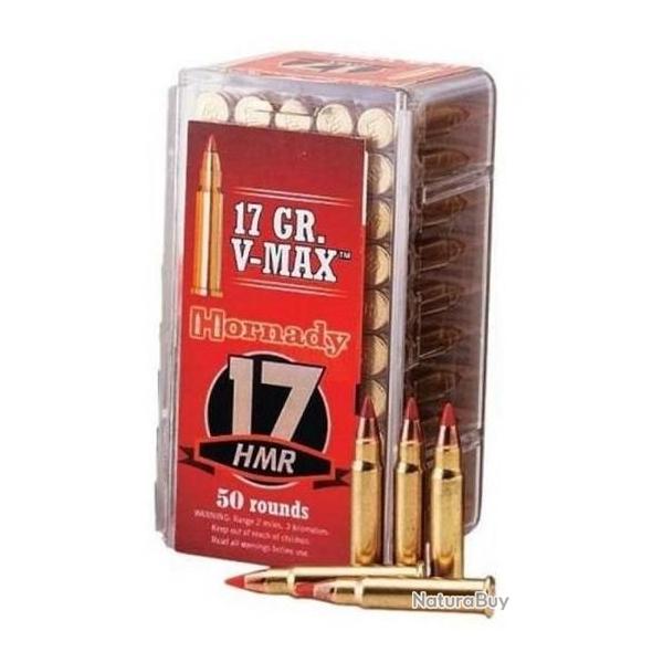 Cartouche Hornady / cal. 17 HMR - V-Max 1,1 g / 17 gr