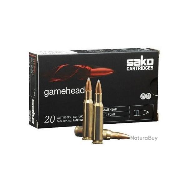 Cartouche Sako / cal. 22-250 Rem. - Gamehead SP 3,2 g / 50 gr