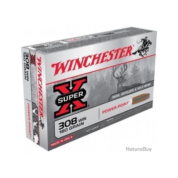 Cartouche Winchester / cal. 308 Win. - Power Point 11,7 g / 180 gr