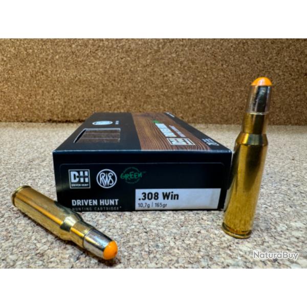 Cartouches .308 WIN DRIVEN HUNT Short Rifle 9,7gr | RWS