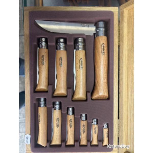 COFFRET 10 OPINEL INOX