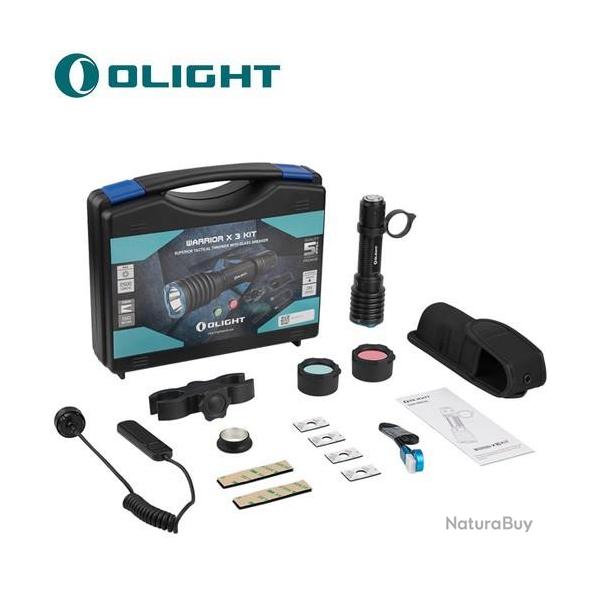 Vente Flash ! - Lampe Torche Olight WARRIOR X 3 Noir KIT - 2500 Lumens