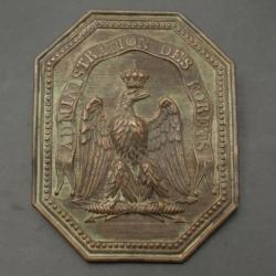 PLAQUE DE BAUDRIER D'ADMINISTRATION DES FORETS - FRANCE SECOND EMPIRE Bon  Collection France Second 