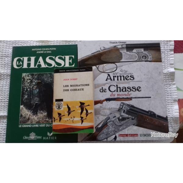 lot 3 livres chasse