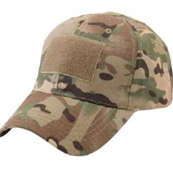Casquette Treillis Beige velcro en façade