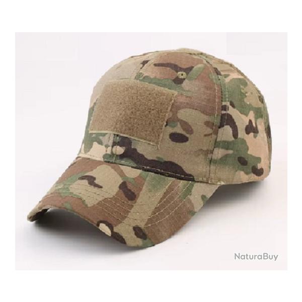 Casquette treillis beige velcro en faade