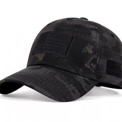 Casquette USA treillis noir