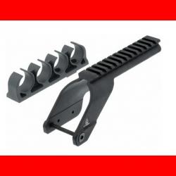 RAIL PICATINNY ET PORTE CARTOUCHES POUR MAVERICK 88 / MOSSBERG 500 - 590 - UTG