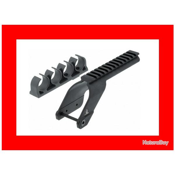 RAIL PICATINNY ET PORTE CARTOUCHES POUR MAVERICK 88 / MOSSBERG 500 - 590 - UTG