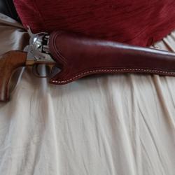 Colt 1860 Uberti canon 8 pouces barillet fluté + étui cuir offert