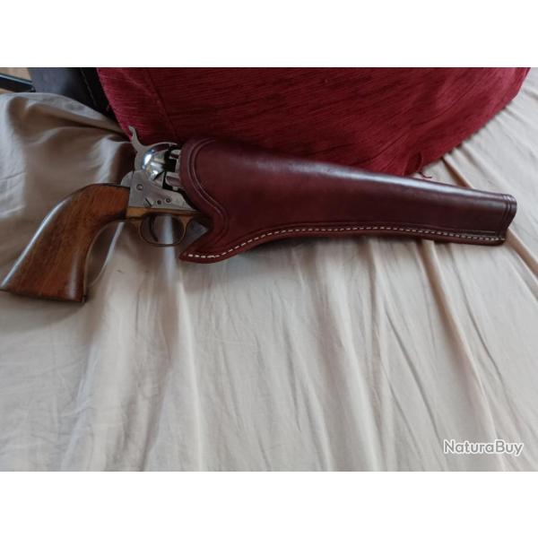 Colt 1860 Uberti canon 8 pouces barillet flut + tui cuir offert