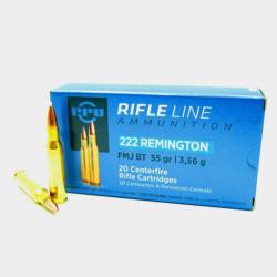 Lot PPU 222 remington FMJ BT 55gr