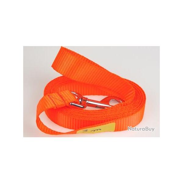 Longe NYLON FLUO ORANGE 3 m ORANGE AVEC poigne