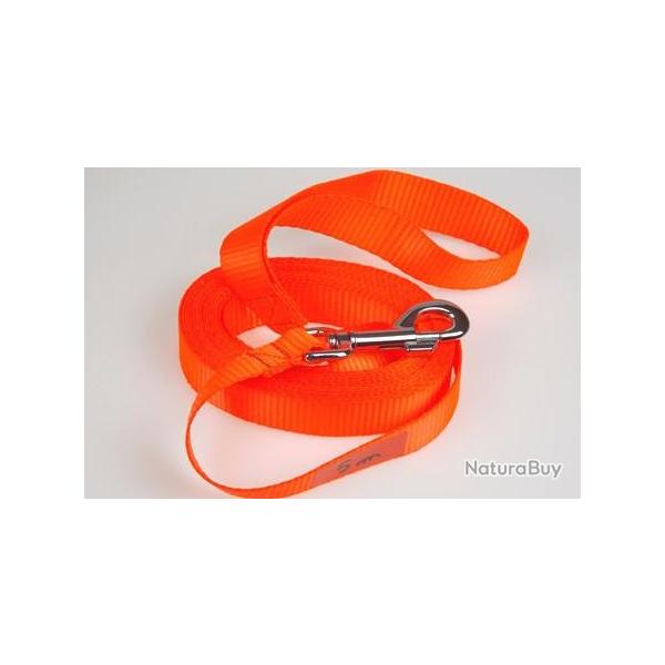 Longe NYLON FLUO ORANGE 5 m ORANGE AVEC poigne