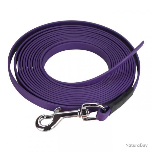 Longe BIOTHANE BETA plate 13 mm Violet 5 m AVEC poigne