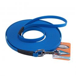 Longe BIOTHANE BETA plate 13 mm 5 m AVEC poignée bleu clair