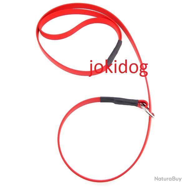 Laisse lasso BIOTHANE 13 mm Rouge 1.20 m