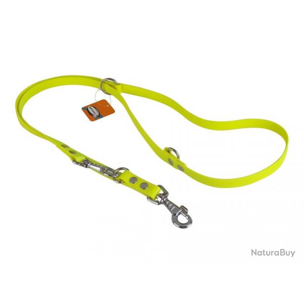 Laisse Rglable BIOTHANE 19mm jaune fluo 2 m 19 mm