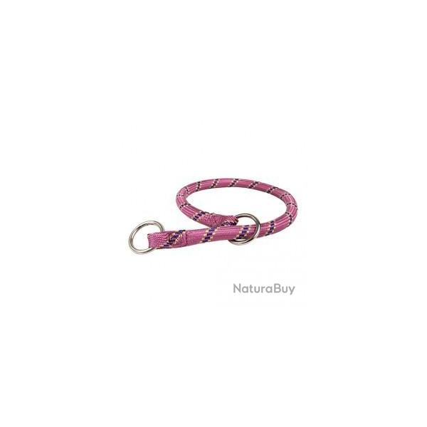 collier trangleur nylon corde jacquard ROSE