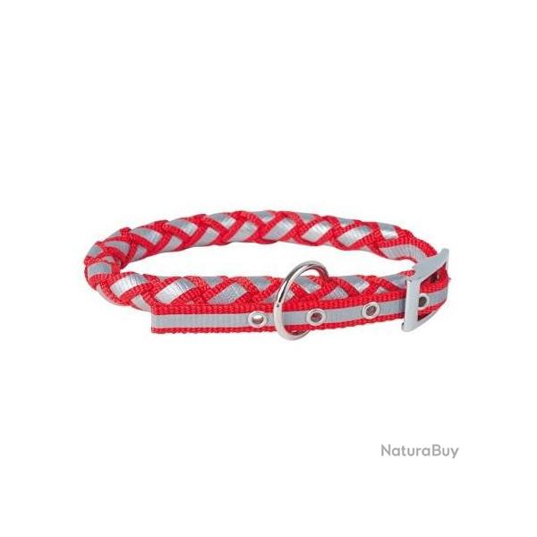 Collier rflchissant nylon Doogy rouge T1