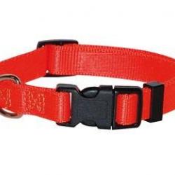 Collier nylon réglable orange fluo Dog Life 20 à 35 cm x 1 cm