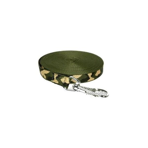 Longe nylon camo vert 25 mm 20 m AVEC poigne