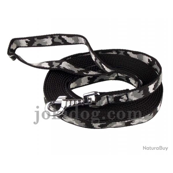 Longe nylon camo noir 20mm 20 m AVEC poigne