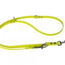 Laisse Réglable BIOTHANE 16mm jaune fluo 2 m