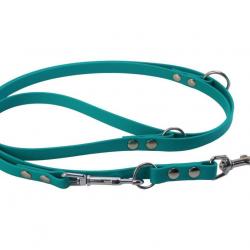 Laisse Réglable BIOTHANE 16mm 2 m turquoise