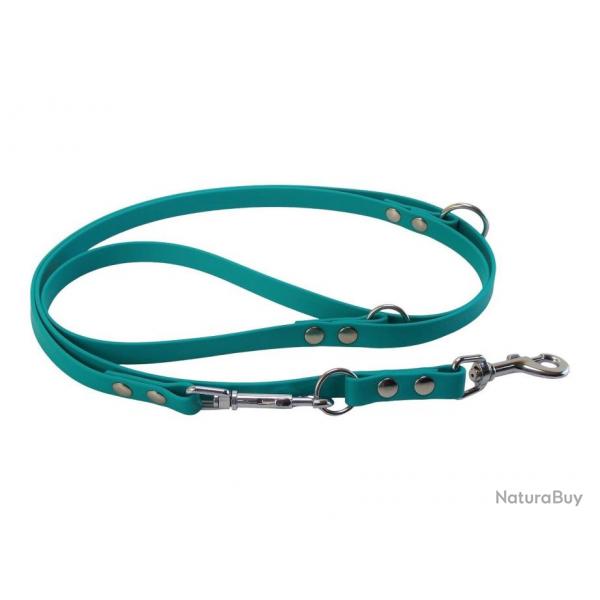 Laisse Rglable BIOTHANE 16mm 2 m turquoise