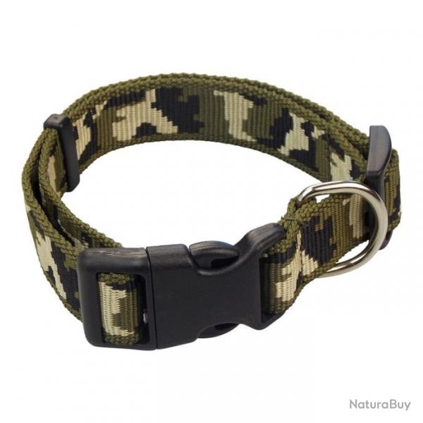 Collier nylon camo vert T2