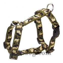 Harnais nylon Camo vert Vert S 20 ( 40-50 cm )