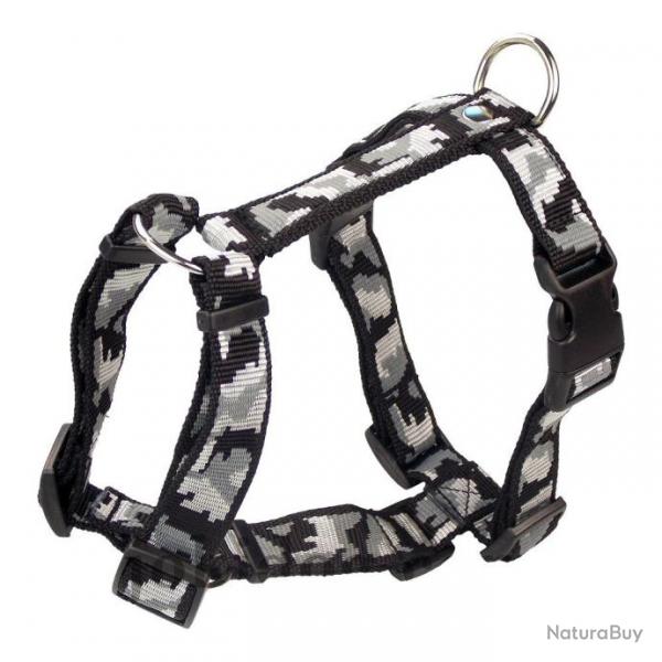 Harnais nylon Camo noir Noir L 25 ( 60-85 cm )