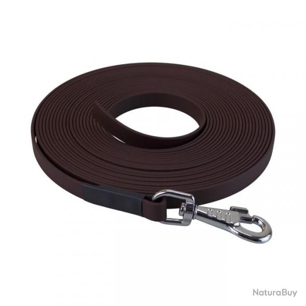 longe biothane beta plate 16 mm 20 m SANS poigne Marron fonc