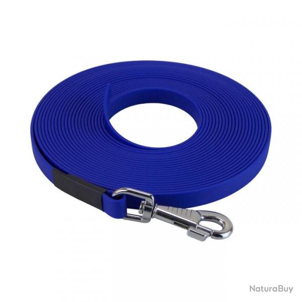 longe biothane beta plate 16 mm bleu roi 5 m SANS poigne