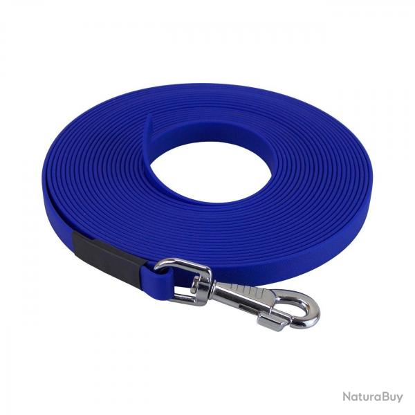 longe biothane beta plate 16 mm bleu roi 10 m SANS poigne