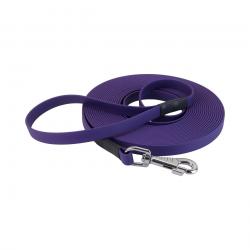 longe biothane beta plate 16 mm Violet 5 m AVEC poignée