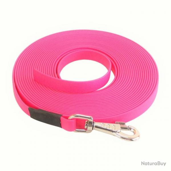 longe biothane beta plate 16 mm Rose 15 m AVEC poigne