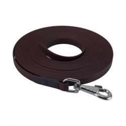 longe biothane beta plate 16 mm 3 m SANS poignée Marron foncé