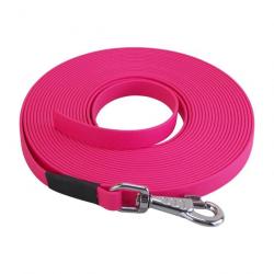 longe biothane beta plate 16 mm 3 m SANS poignée rose passion