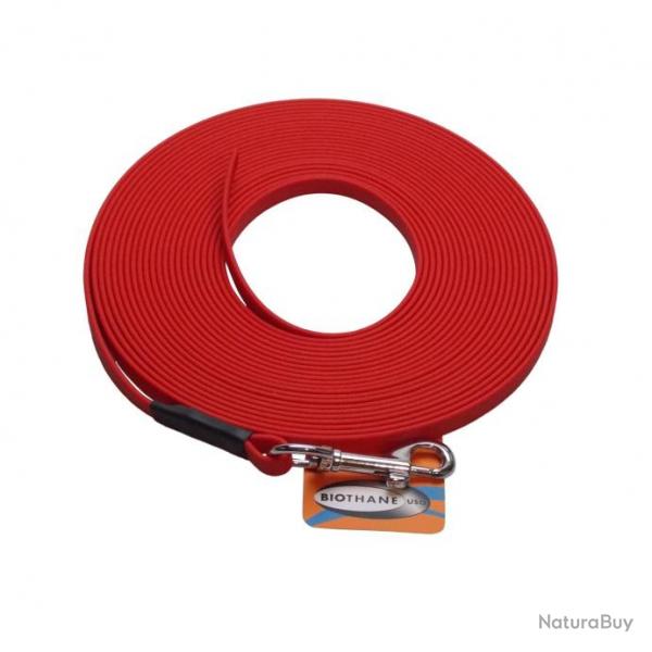 Longe BIOTHANE BETA plate 9 mm Rouge 10 m SANS poigne