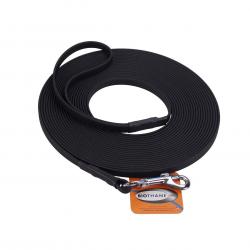 Longe BIOTHANE BETA plate 9 mm noir 5 m AVEC poignée