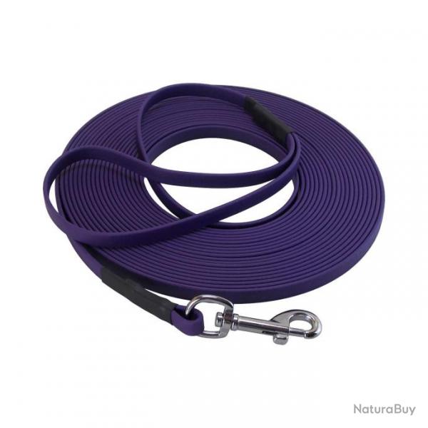 Longe BIOTHANE BETA plate 9 mm Violet 3 m AVEC poigne