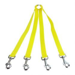 accouple 4 chiens nylon jaune jokidog