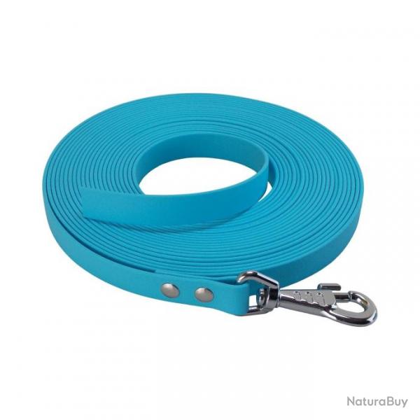 Longe BIOTHANE BETA plate 19 mm 3 m bleu ciel SANS poigne