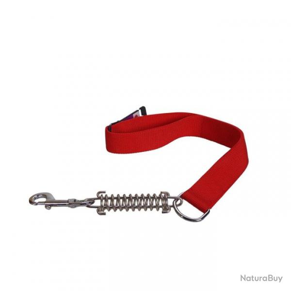 laisse nylon ressort 50 cm rouge