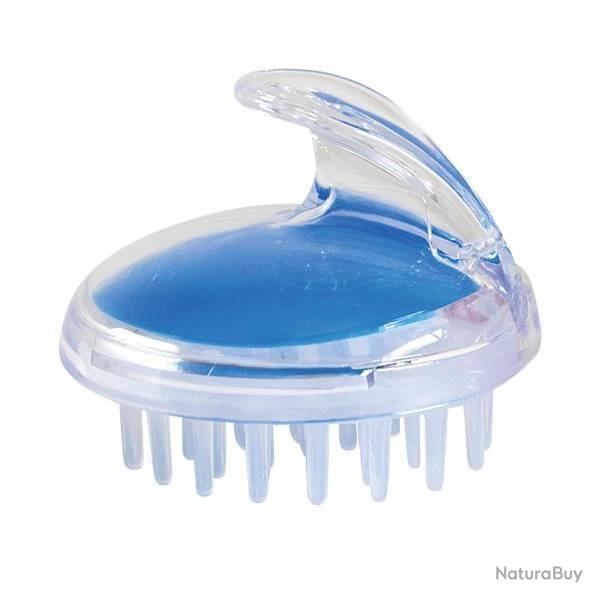 brosse massante avec poigne bleue