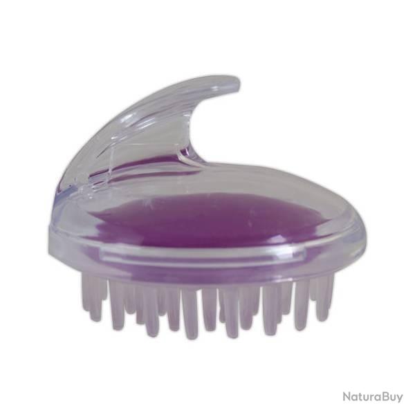 brosse massante avec poigne violette